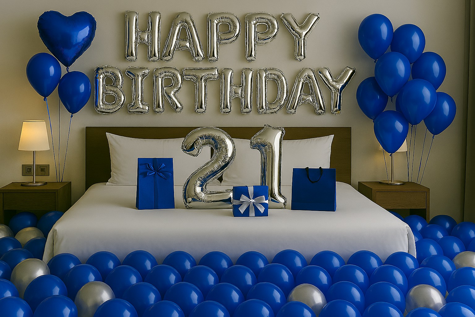 客室装飾 Birthday Blue